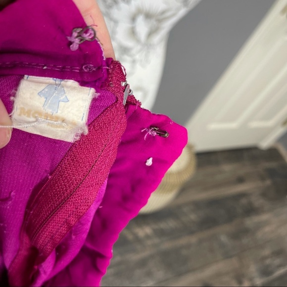 Pakistani / Indian Anarkali Modila Purple Dress Beaded Embroidered Medium - Picture 5 of 5